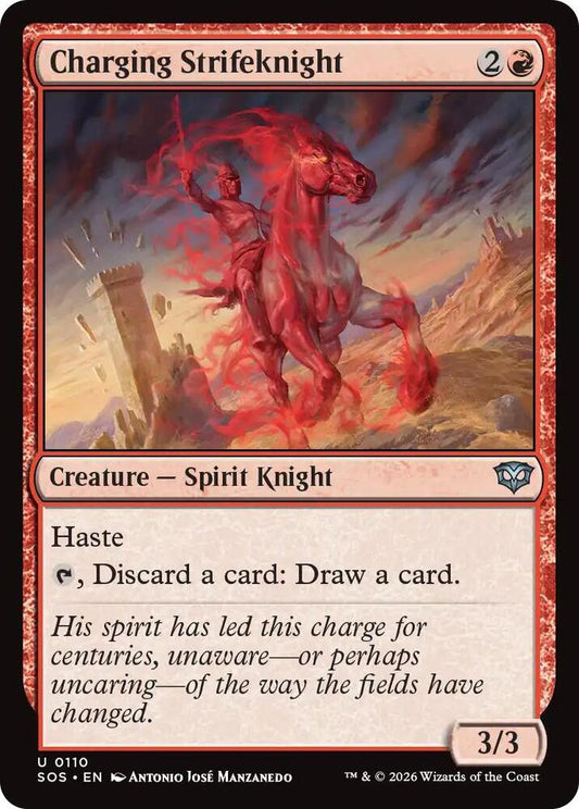 Magic: The Gathering Secrets of Strixhaven Charging Strifeknight 110 U Near Mint Foil (French)