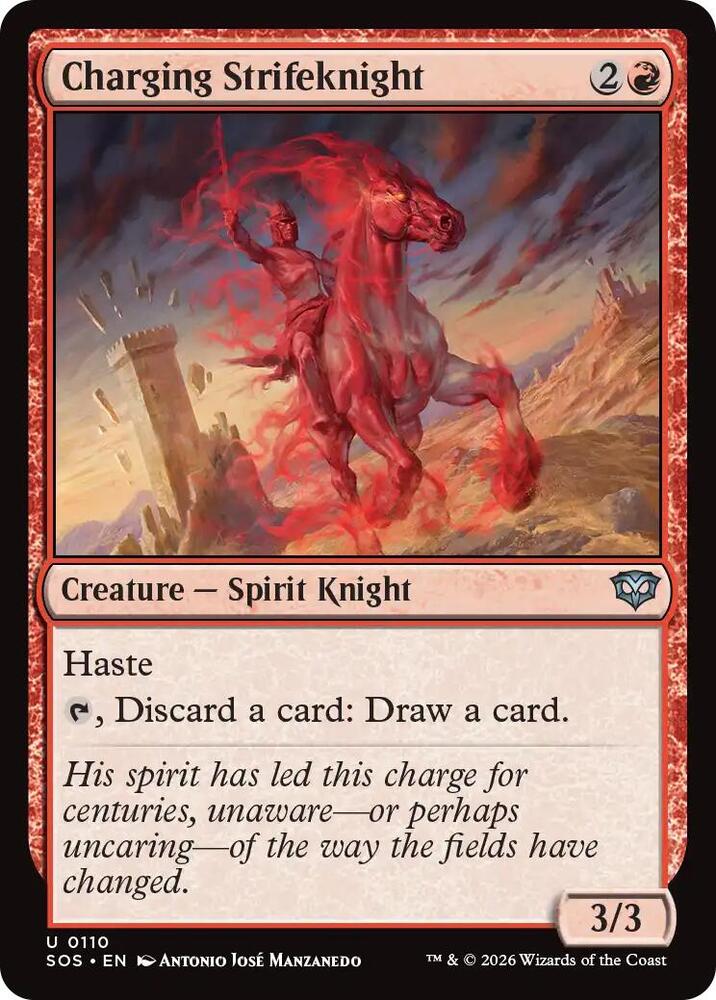 Magic: The Gathering Secrets of Strixhaven Charging Strifeknight 110 U Near Mint