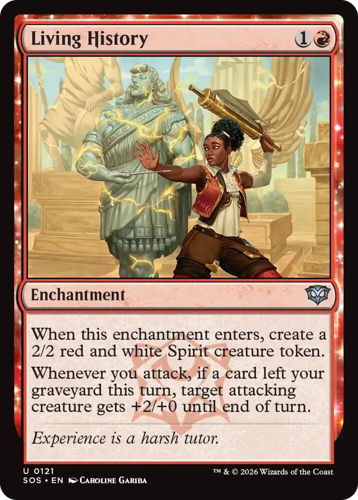 Magic: The Gathering Secrets of Strixhaven Living History 121 U Near Mint Foil (Italian)