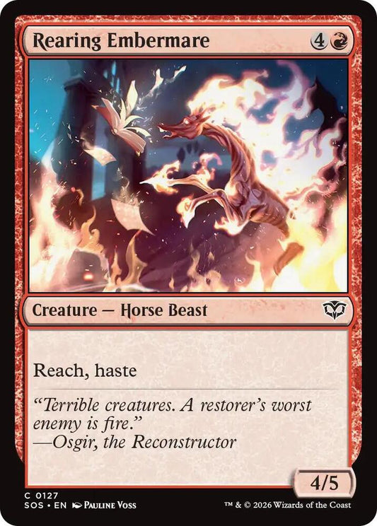 Magic: The Gathering Secrets of Strixhaven Rearing Embermare 127 C Near Mint (Italian)