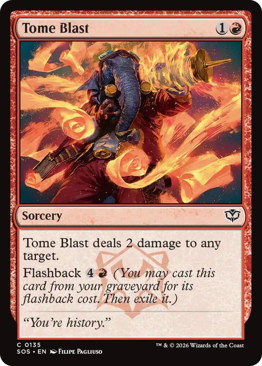 Magic: The Gathering Secrets of Strixhaven Tome Blast 135 C Near Mint Foil (Spanish)