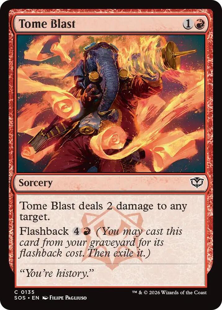 Magic: The Gathering Secrets of Strixhaven Tome Blast 135 C Near Mint Foil (Italian)