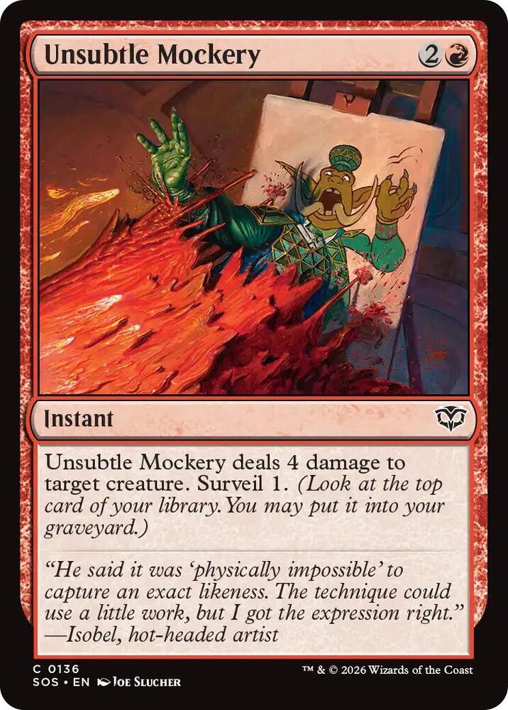 Magic: The Gathering Secrets of Strixhaven Unsubtle Mockery 136 C Near Mint (French)