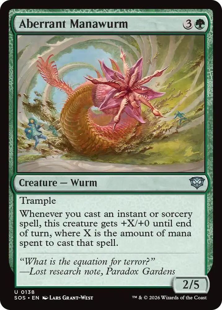 Magic: The Gathering Secrets of Strixhaven Aberrant Manawurm 138 U Near Mint (Japanese)