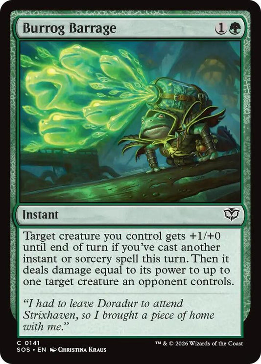 Magic: The Gathering Secrets of Strixhaven Burrog Barrage 141 C Near Mint Foil (French)