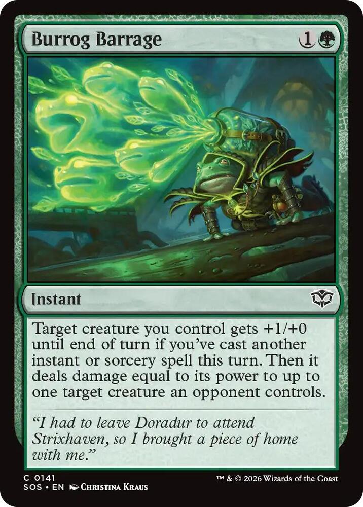 Magic: The Gathering Secrets of Strixhaven Burrog Barrage 141 C Near Mint (Italian)
