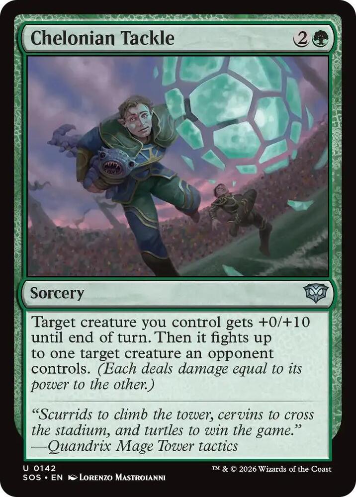Magic: The Gathering Secrets of Strixhaven Chelonian Tackle 142 U Near Mint (Japanese)
