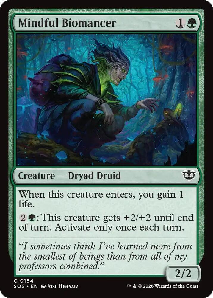 Magic: The Gathering Secrets of Strixhaven Mindful Biomancer 154 C Near Mint (Spanish)