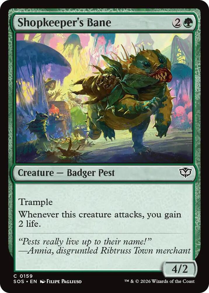 Magic: The Gathering Secrets of Strixhaven Shopkeeper's Bane 159 C Near Mint Foil