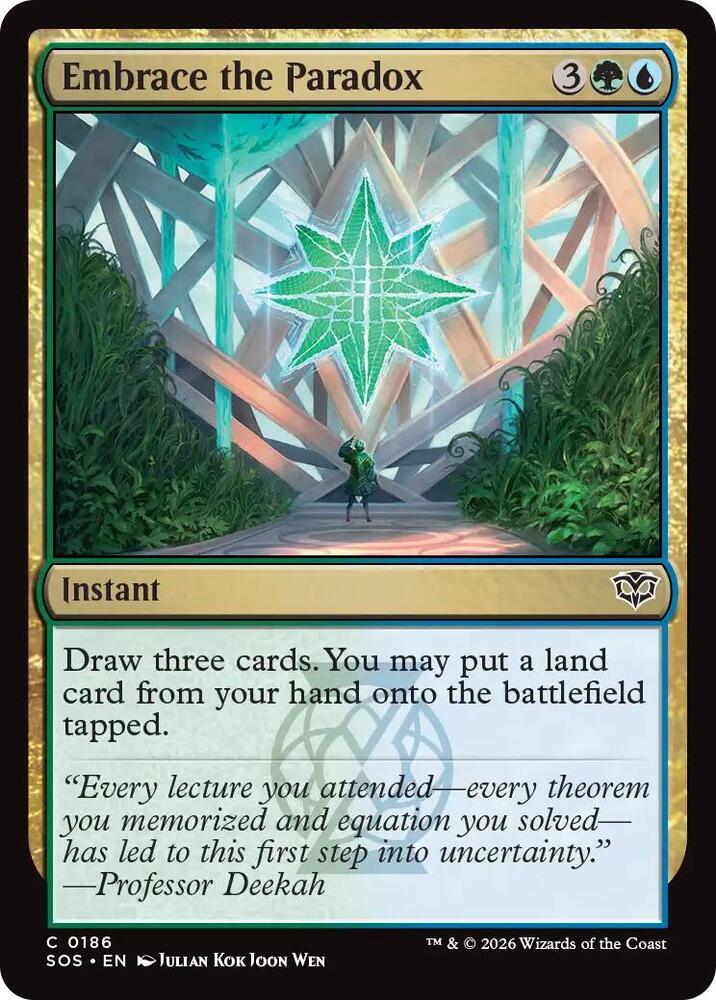 Magic: The Gathering Secrets of Strixhaven Embrace the Paradox 186 C Near Mint Foil (Spanish)