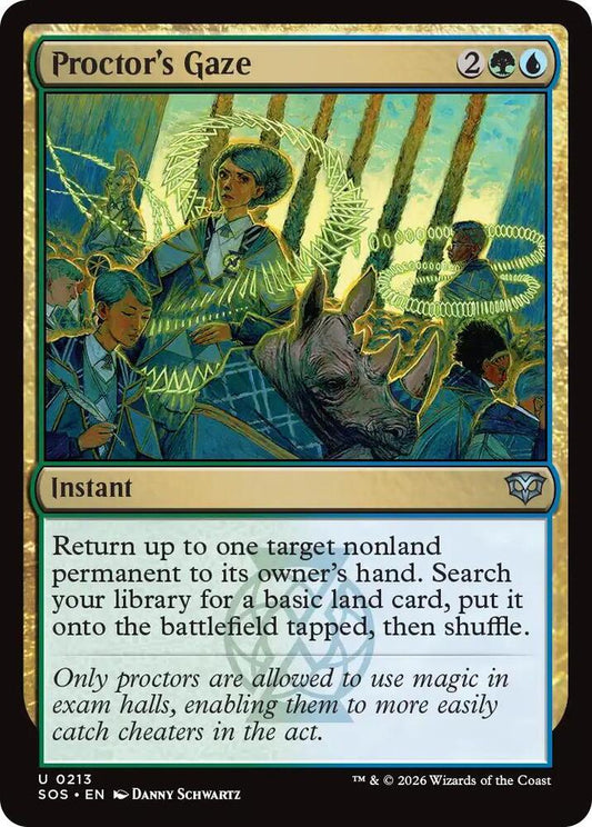 Magic: The Gathering Secrets of Strixhaven Proctor's Gaze 213 U Near Mint Foil