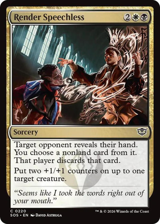 Magic: The Gathering Secrets of Strixhaven Render Speechless 220 C Near Mint (French)