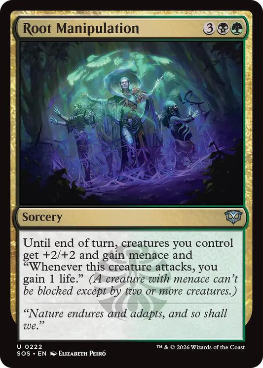 Magic: The Gathering Secrets of Strixhaven Root Manipulation 222 U Near Mint Foil (Spanish)