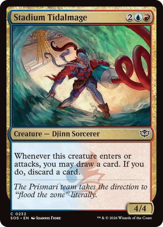 Magic: The Gathering Secrets of Strixhaven Stadium Tidalmage 232 C Near Mint Foil (Italian)