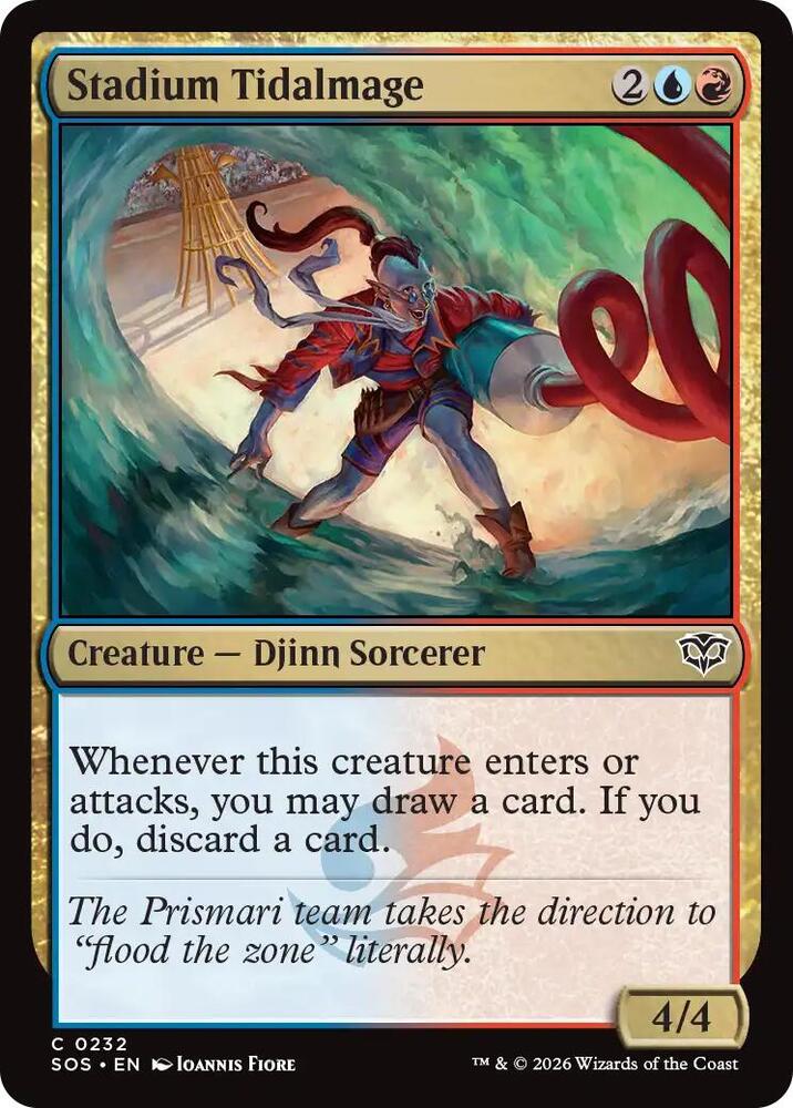 Magic: The Gathering Secrets of Strixhaven Stadium Tidalmage 232 C Near Mint Foil (French)