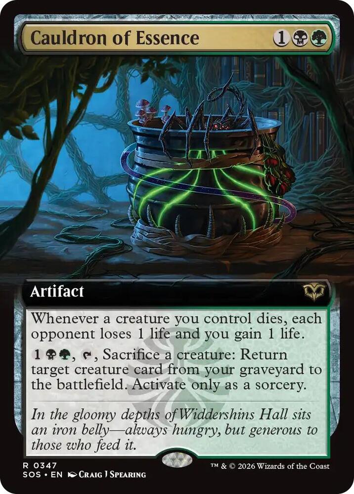 Magic: The Gathering Secrets of Strixhaven Cauldron of Essence (Extended Art) 347 R Near Mint Foil (French)