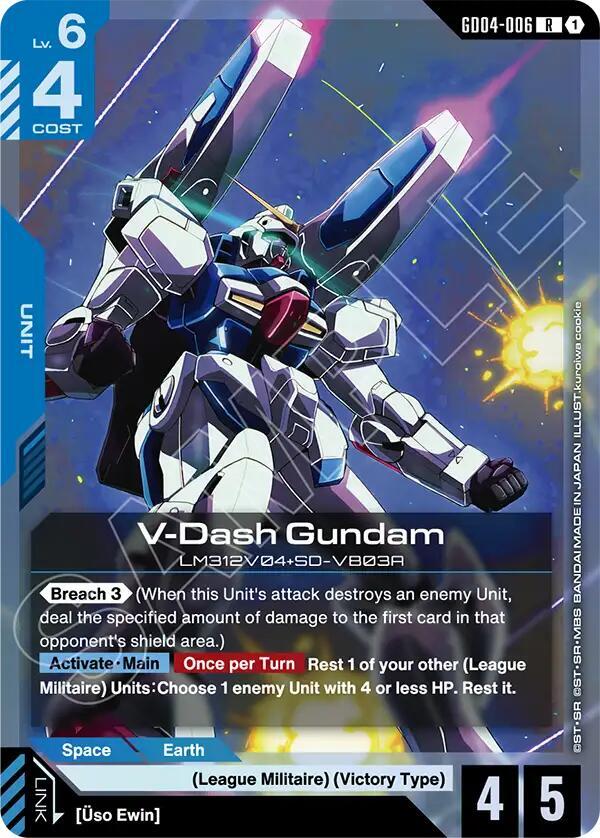 Gundam Card Game Phantom Aria V-Dash Gundam GD04-006 Rare Near Mint Holofoil