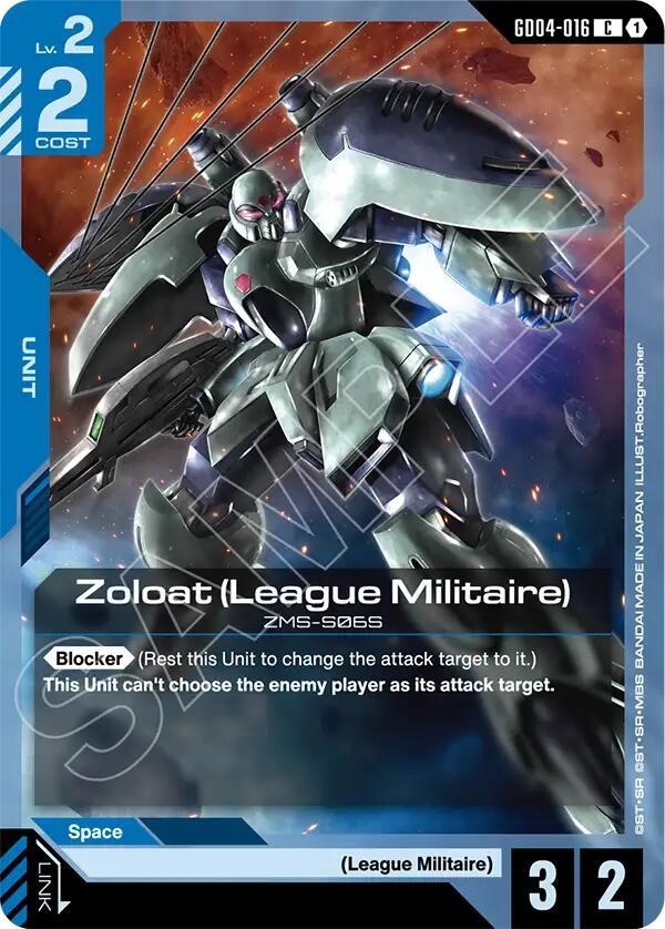 Gundam Card Game Phantom Aria Zoloat (League Militaire) GD04-016 Common Near Mint