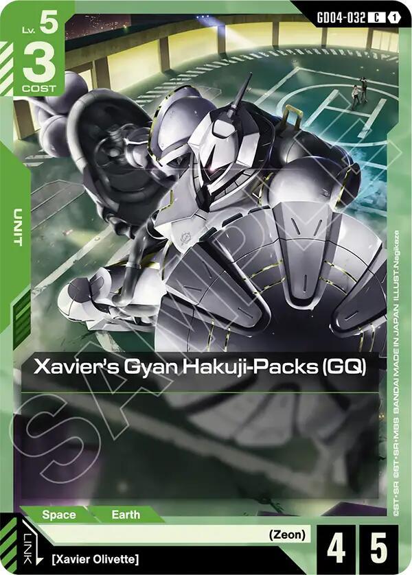 Gundam Card Game Phantom Aria Xavier's Gyan Hakuji-Packs (GQ) GD04-032 Common Near Mint