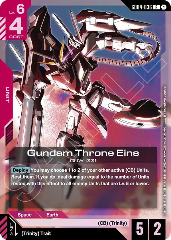 Gundam Card Game Phantom Aria Gundam Throne Eins GD04-036 Rare Near Mint Holofoil