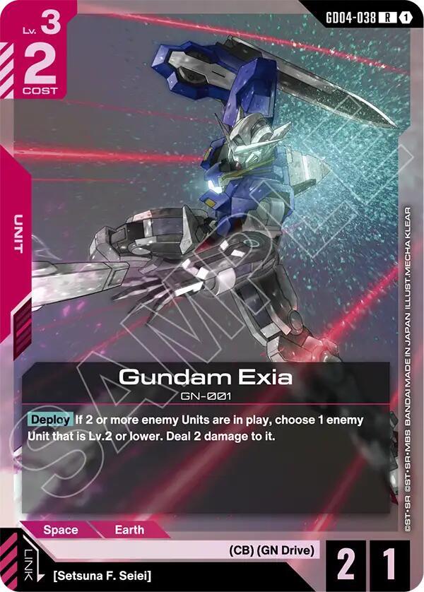 Gundam Card Game Phantom Aria Gundam Exia (GD04-038) GD04-038 Rare Near Mint Holofoil