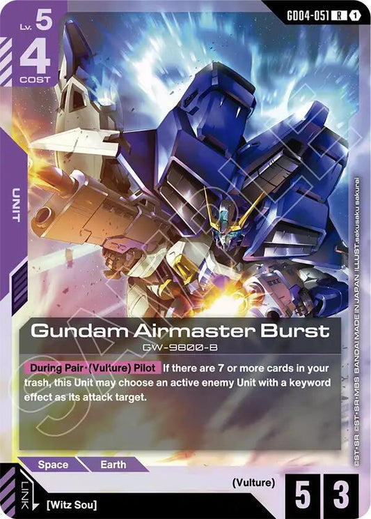 Gundam Card Game Phantom Aria Gundam Airmaster Burst GD04-051 Rare Near Mint Holofoil