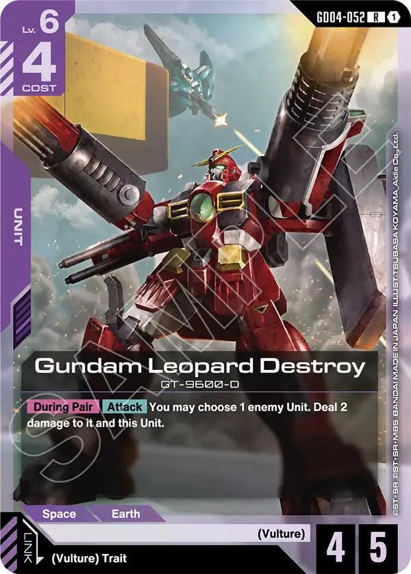 Gundam Card Game Phantom Aria Gundam Leopard Destroy GD04-052 Rare Near Mint Holofoil
