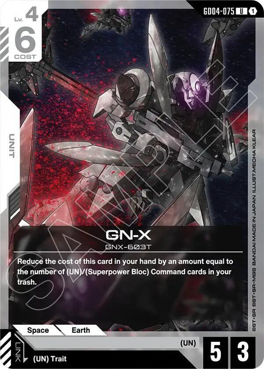 Gundam Card Game Phantom Aria GN-X GD04-075 Uncommon Near Mint