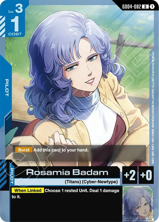 Gundam Card Game Phantom Aria Rosamia Badam GD04-082 Uncommon Near Mint