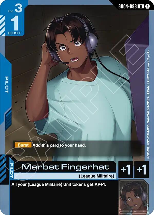 Gundam Card Game Phantom Aria Marbet Fingerhat GD04-083 Uncommon Near Mint