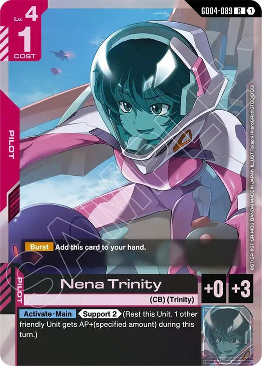 Gundam Card Game Phantom Aria Nena Trinity GD04-089 Rare Near Mint Holofoil