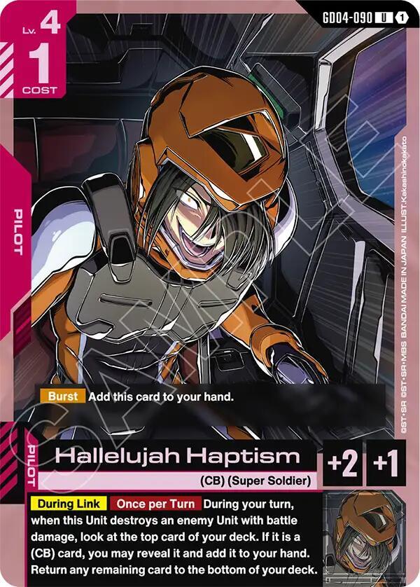 Gundam Card Game Phantom Aria Hallelujah Haptism GD04-090 Uncommon Near Mint