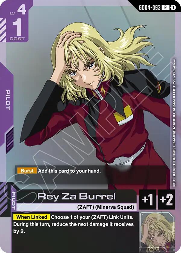 Gundam Card Game Phantom Aria Rey Za Burrel GD04-093 Rare Near Mint Holofoil