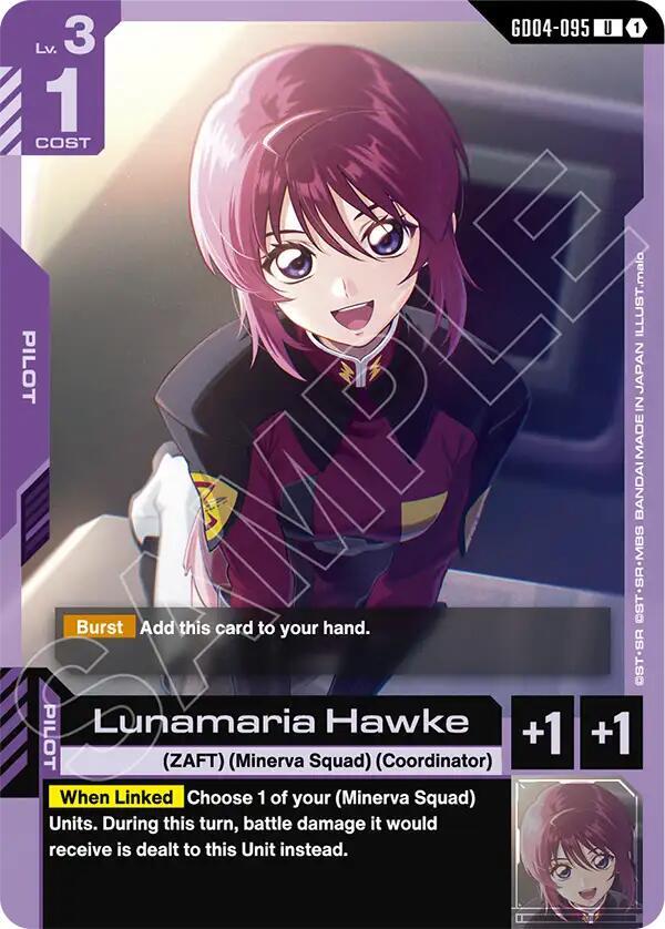Gundam Card Game Phantom Aria Lunamaria Hawke GD04-095 Uncommon Near Mint