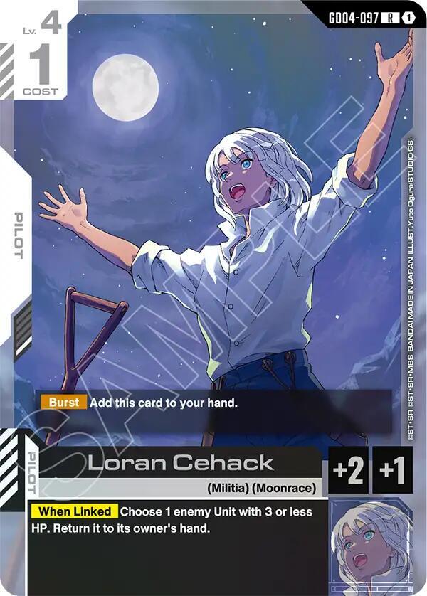 Gundam Card Game Phantom Aria Loran Cehack GD04-097 Rare Near Mint Holofoil