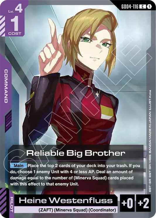 Gundam Card Game Phantom Aria Reliable Big Brother GD04-116 Common Near Mint