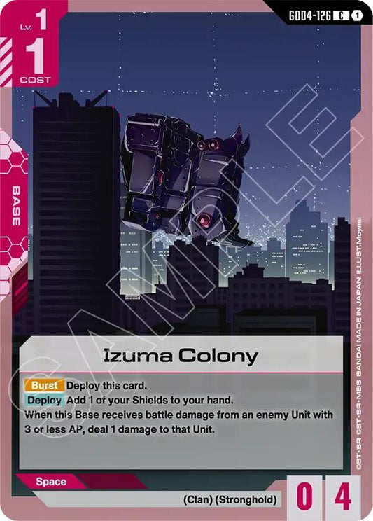 Gundam Card Game Phantom Aria Izuma Colony GD04-126 Common Near Mint