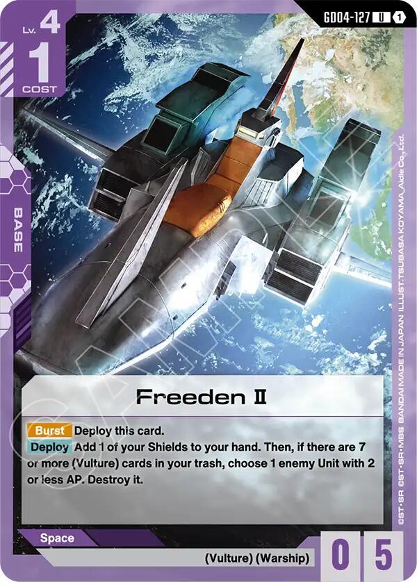 Gundam Card Game Phantom Aria Freeden II GD04-127 Uncommon Near Mint