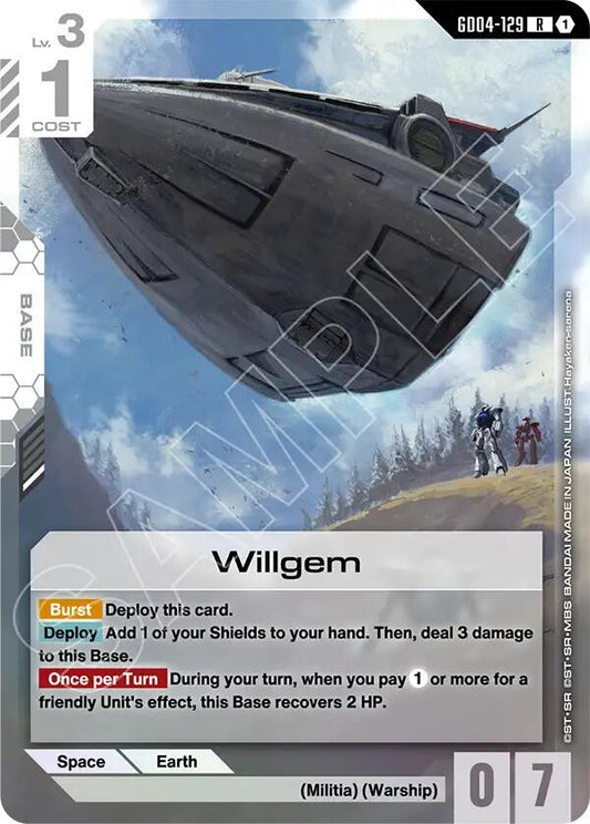 Gundam Card Game Phantom Aria Willgem GD04-129 Rare Near Mint Holofoil
