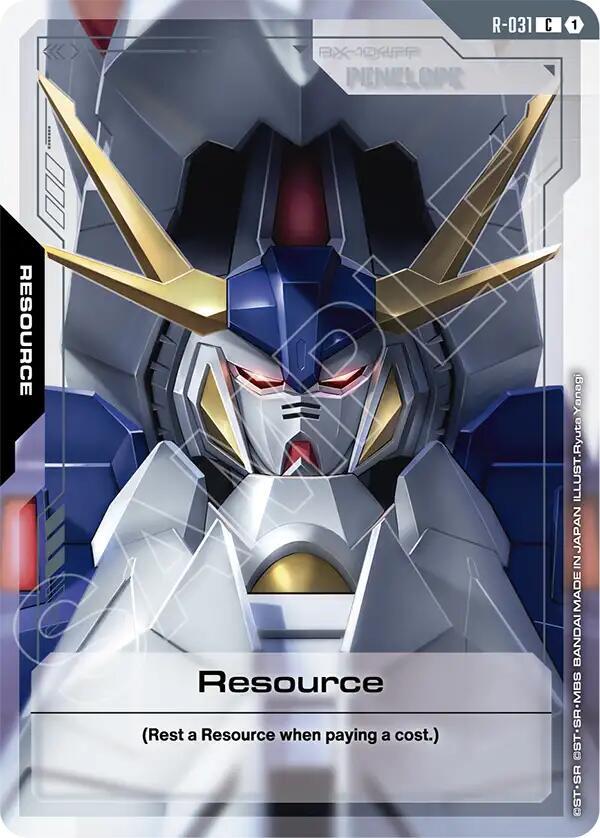 Gundam Card Game Phantom Aria Resource (R-031) R-031 Common Near Mint