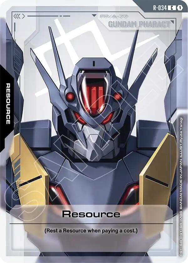 Gundam Card Game Phantom Aria Resource (R-034) R-034 Common Near Mint