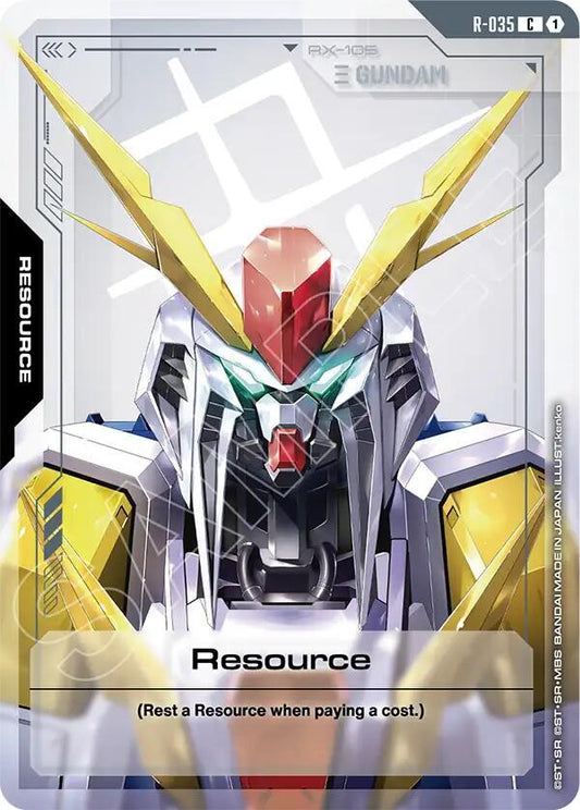Gundam Card Game Phantom Aria Resource (R-035) R-035 Common Near Mint