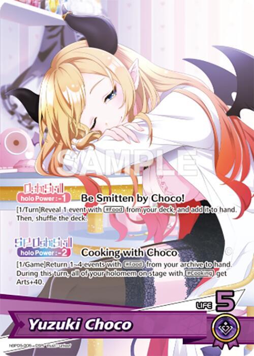 hololive OFFICIAL CARD GAME Enchant Regalia Yuzuki Choco (OSR) hBP05-005 Oshi Super Rare Near Mint Foil