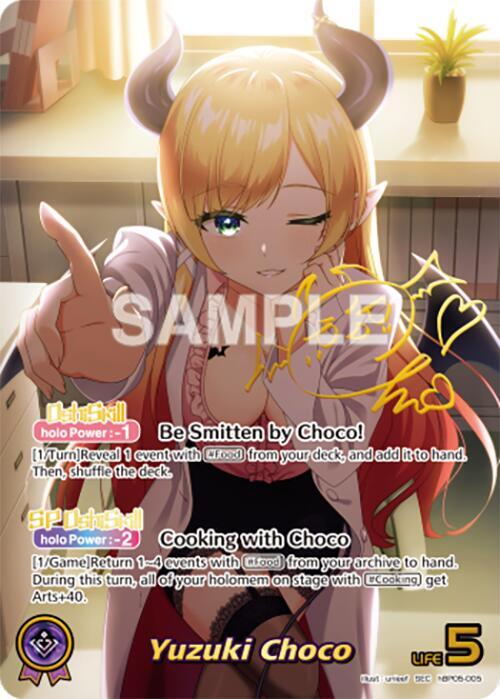 hololive OFFICIAL CARD GAME Enchant Regalia Yuzuki Choco (SEC) hBP05-005 Secret Rare Near Mint Foil