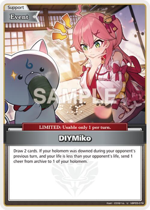 hololive OFFICIAL CARD GAME Enchant Regalia DIYMiko (U) hBP05-079 Uncommon Near Mint