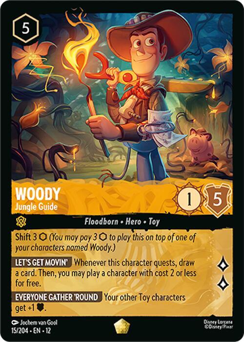 Disney Lorcana Wilds Unknown Woody - Jungle Guide 15/204 Legendary Near Mint