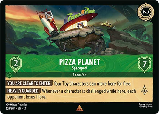 Disney Lorcana Wilds Unknown Pizza Planet - Spaceport 102/204 Rare Near Mint
