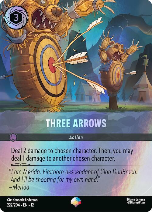 Disney Lorcana Wilds Unknown Three Arrows (Epic) 222/204 Epic Near Mint Holofoil