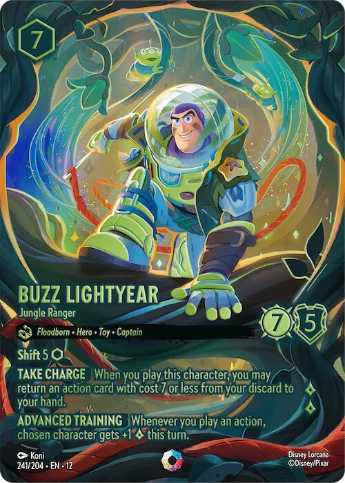 Disney Lorcana Wilds Unknown Buzz Lightyear - Jungle Ranger (Iconic) 241/204 Iconic Near Mint Holofoil