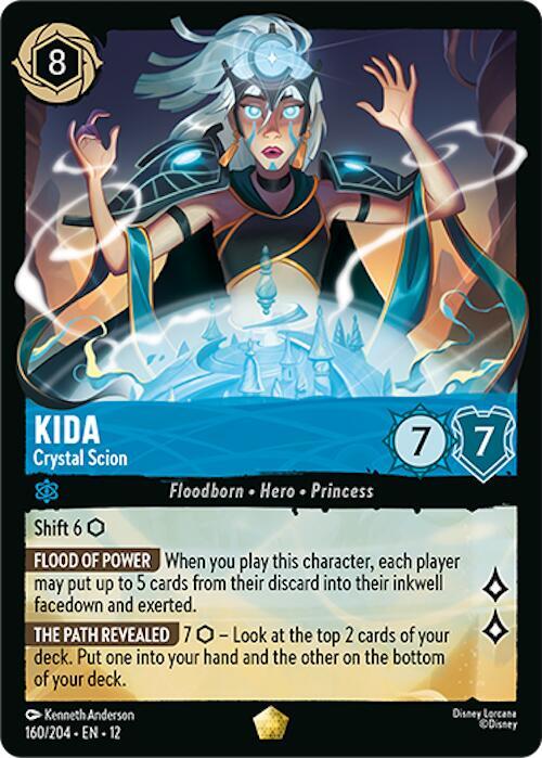 Disney Lorcana Wilds Unknown Kida - Crystal Scion 160/204 Legendary Near Mint